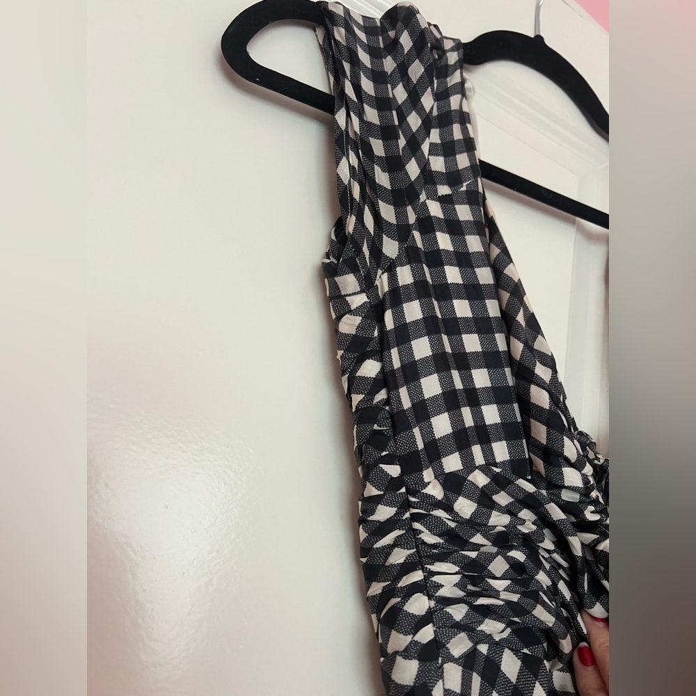 JCREW Collection tie-neck cap-sleeve maxi dress in gingham size 10 - Picture 7 of 14